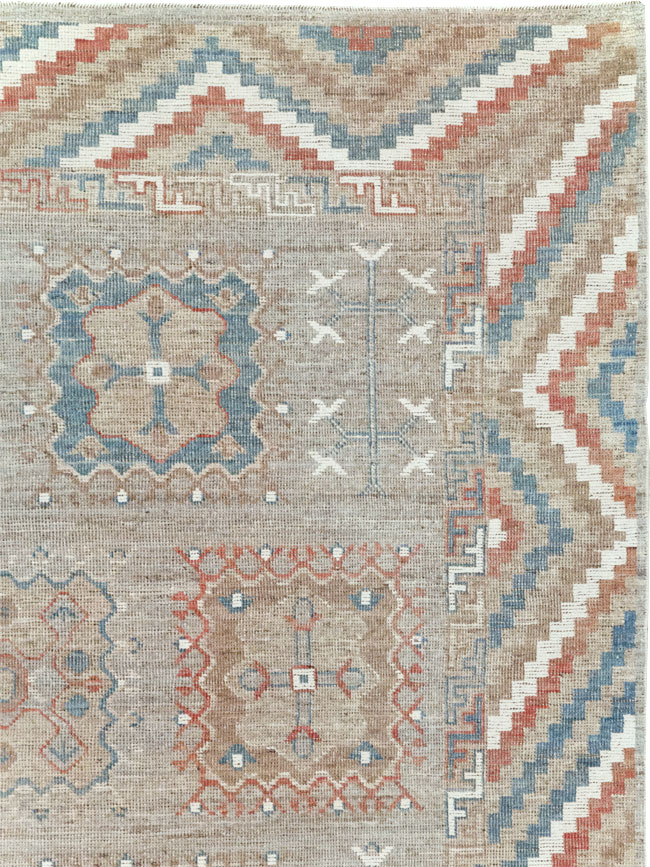 Modern East Turkestan Khotan Small Room Size Carpet, No.32205 - Staging