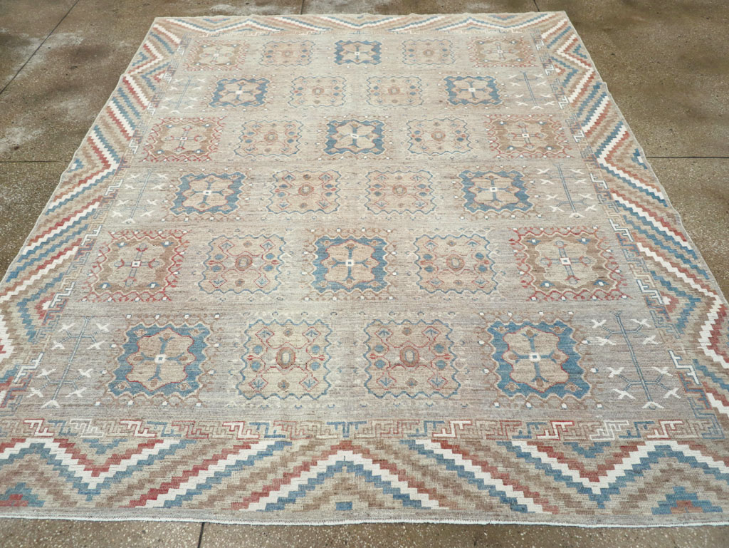 Modern East Turkestan Khotan Small Room Size Carpet, No.32205 - Staging