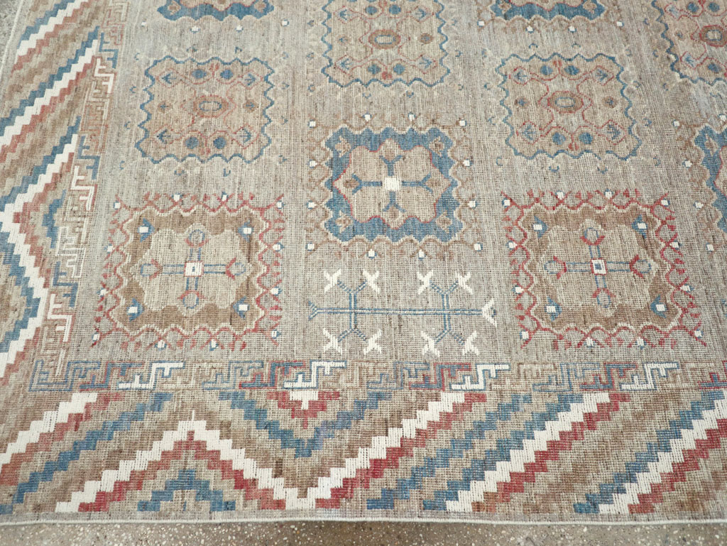 Modern East Turkestan Khotan Small Room Size Carpet, No.32205 - Staging