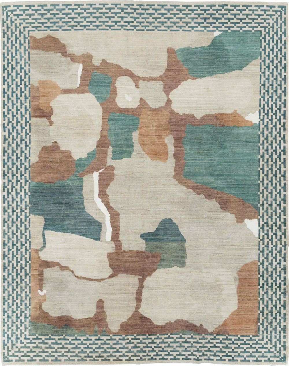 Modern East Turkestan Khotan Room Size Carpet, No.32208 - Staging
