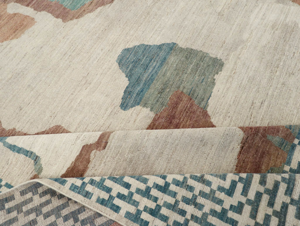 Modern East Turkestan Khotan Room Size Carpet, No.32208 - Staging