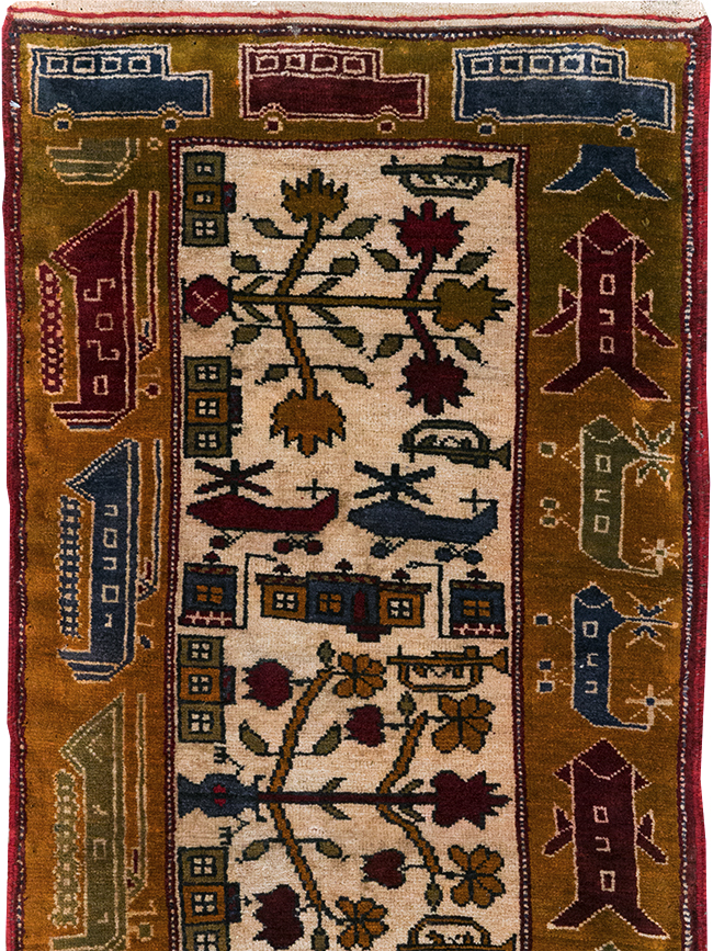 Vintage Afghan War Rug, No.32212 - Staging