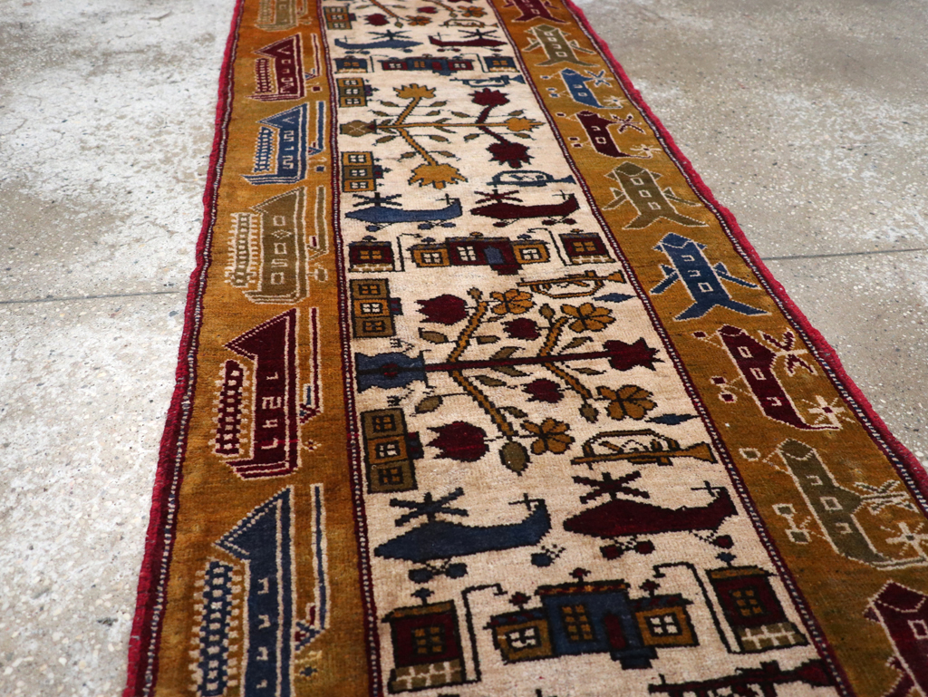 Vintage Afghan War Rug, No.32212 - Staging