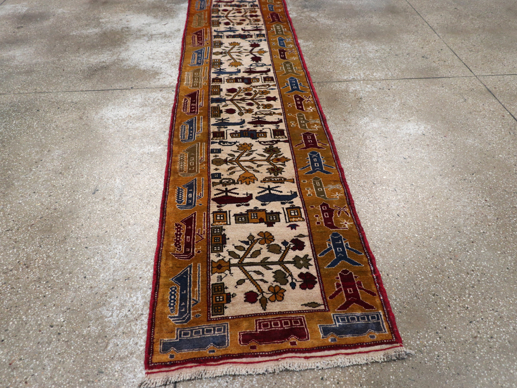 Vintage Afghan War Rug, No.32212 - Staging