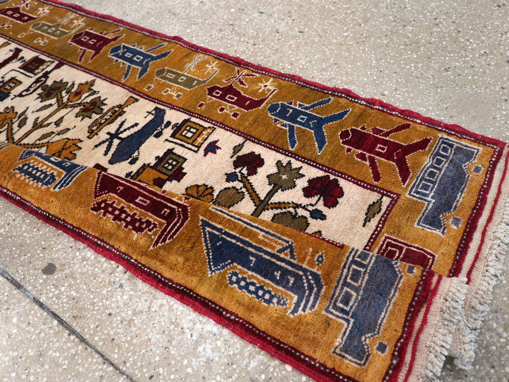 Vintage Afghan War Rug, No.32212 - Staging