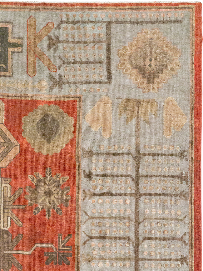 Antique East Turkestan Khotan Gallery Rug, No.32215 - Staging