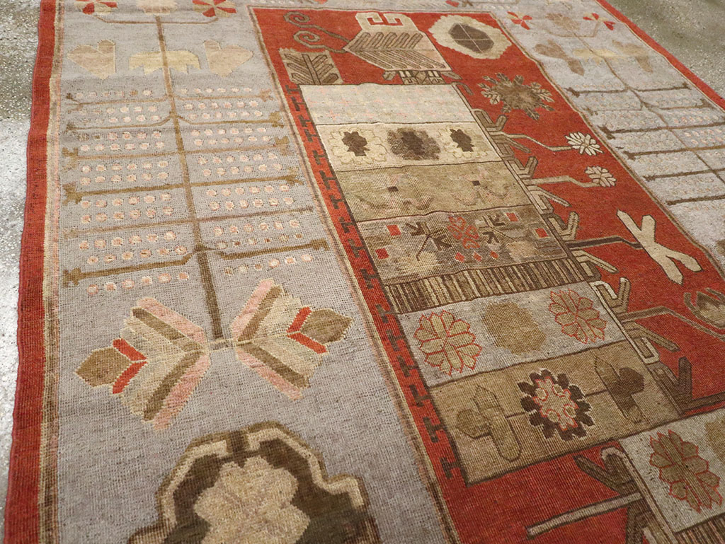 Antique East Turkestan Khotan Gallery Rug, No.32215 - Staging