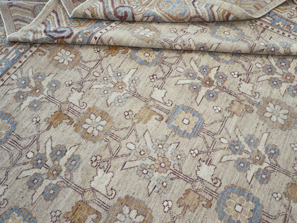 Modern East Turkestan Khotan Room Size Carpet, No.32218 - Staging