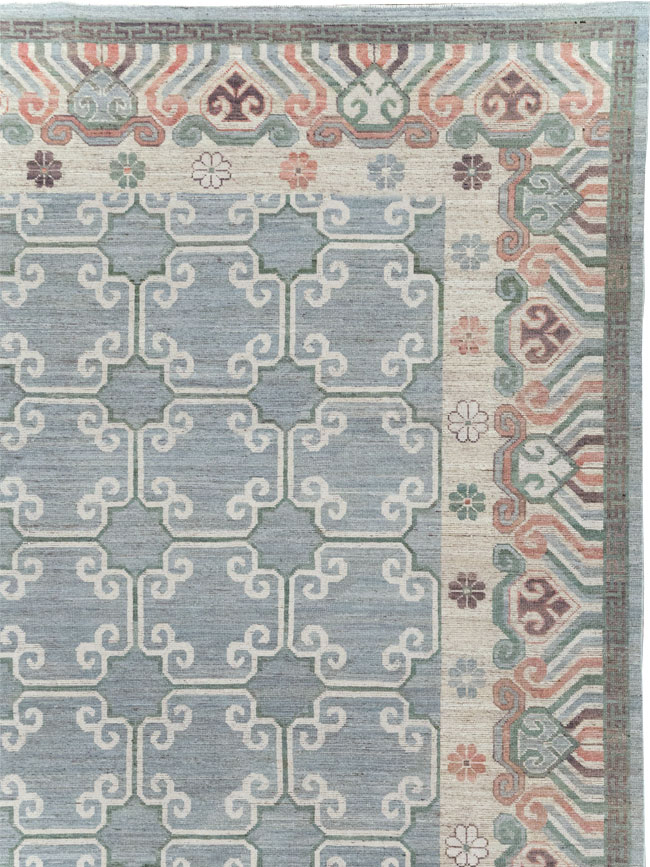 Modern East Turkestan Khotan Large Room Size Carpet, No.32219 - Staging