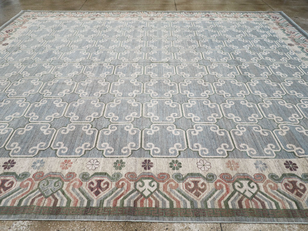 Modern East Turkestan Khotan Large Room Size Carpet, No.32219 - Staging