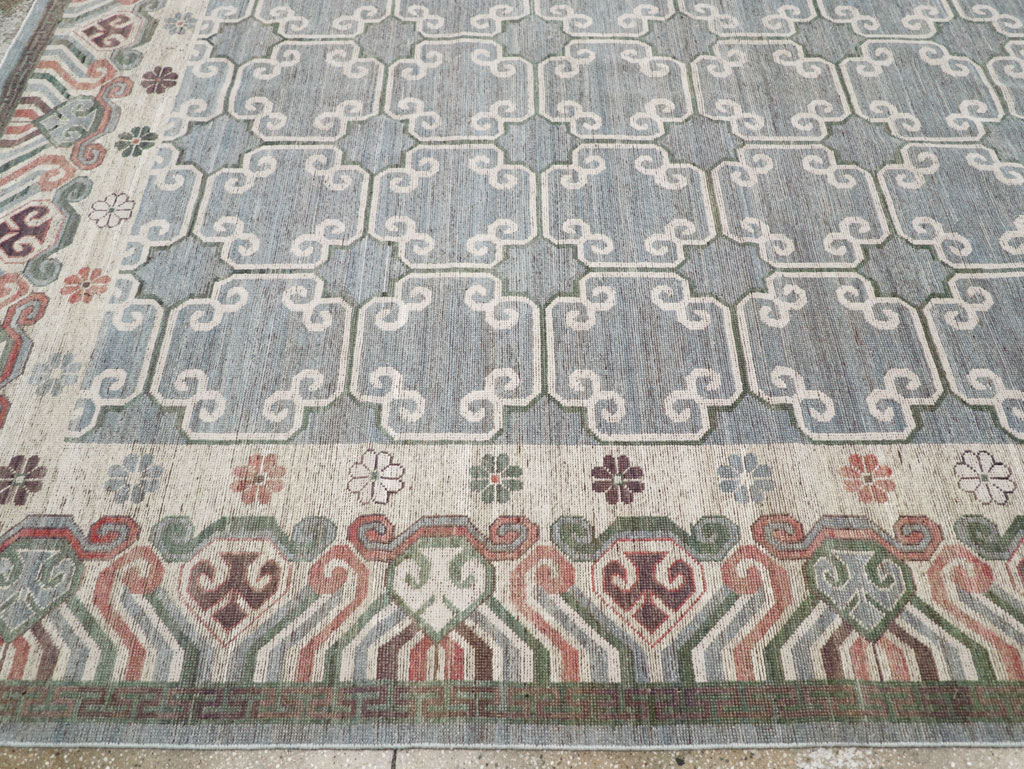 Modern East Turkestan Khotan Large Room Size Carpet, No.32219 - Staging