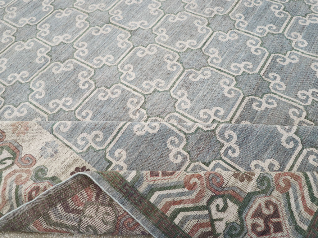 Modern East Turkestan Khotan Large Room Size Carpet, No.32219 - Staging