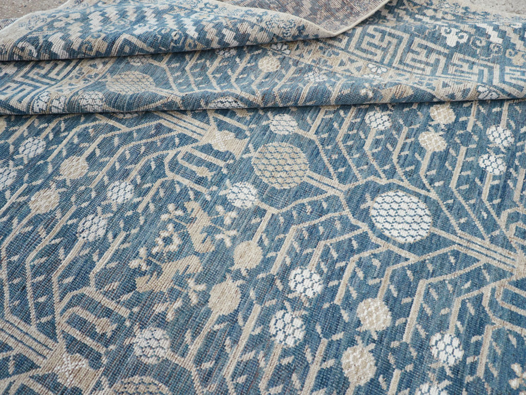 Modern East Turkestan Khotan Small Room Size Carpet, No.32221 - Staging