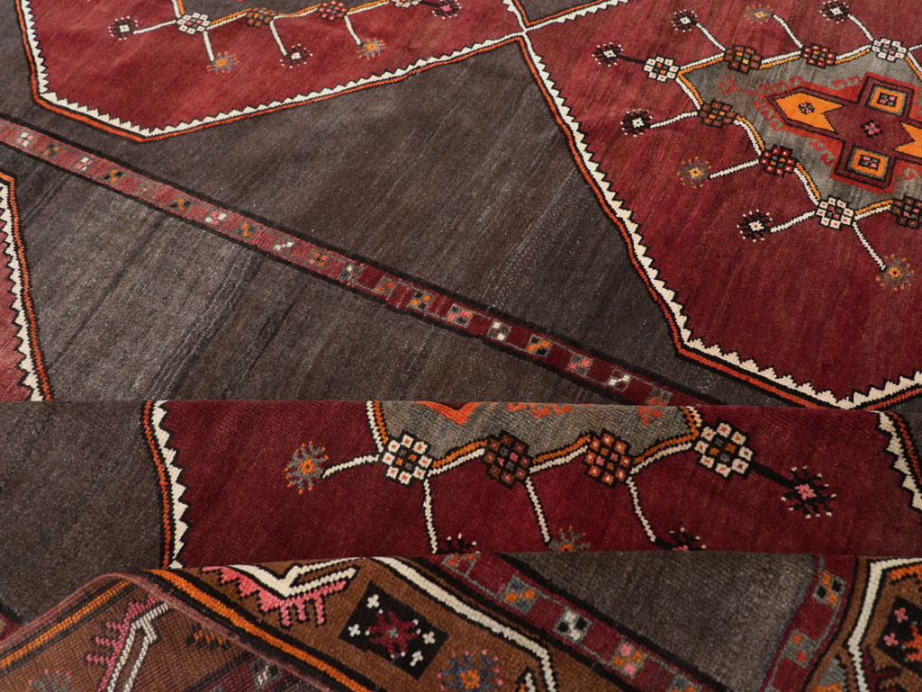 Vintage Turkish Anatolian Tribal Room Size Carpet, No.32225 - Staging
