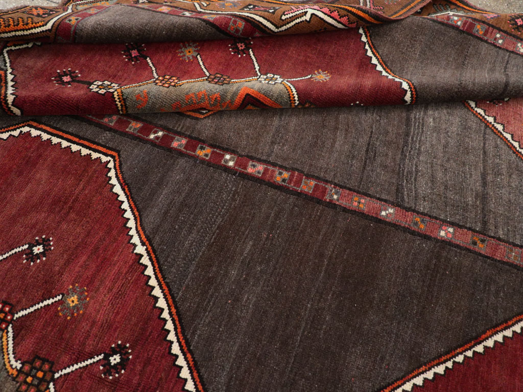 Vintage Turkish Anatolian Tribal Room Size Carpet, No.32225 - Staging