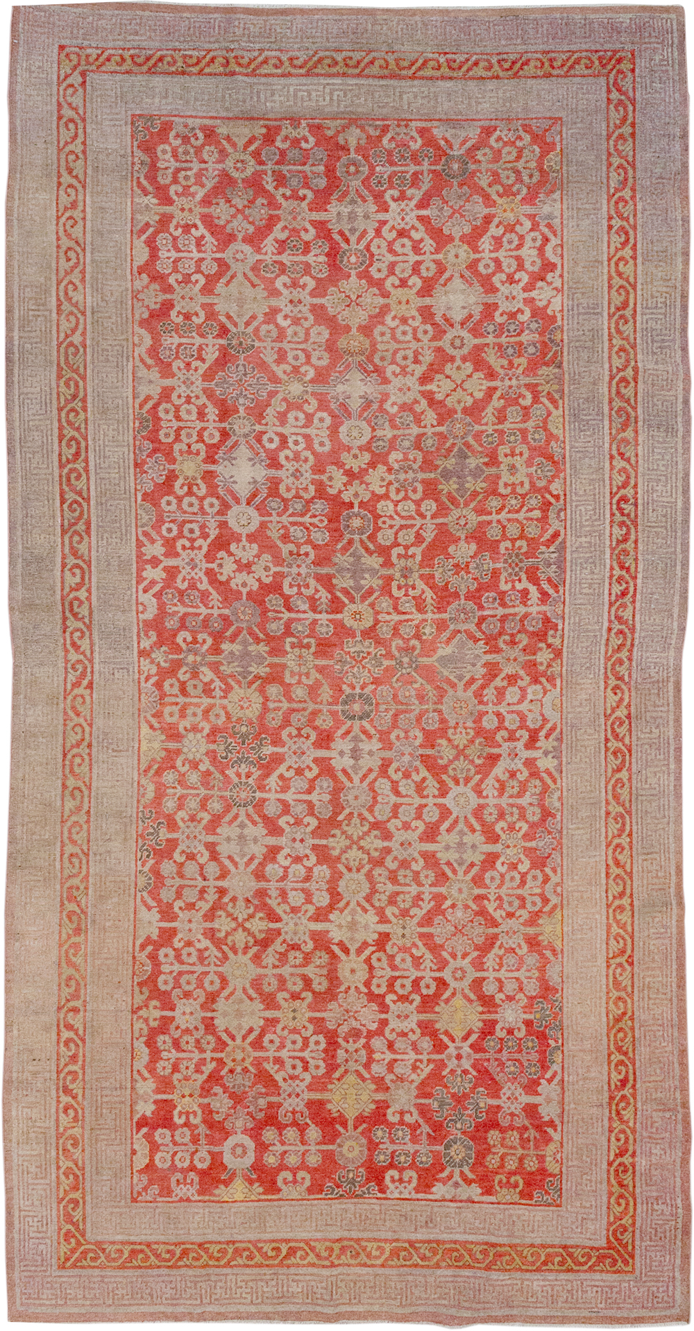Antique East Turkestan Khotan Gallery Carpet, No.32227 - Staging