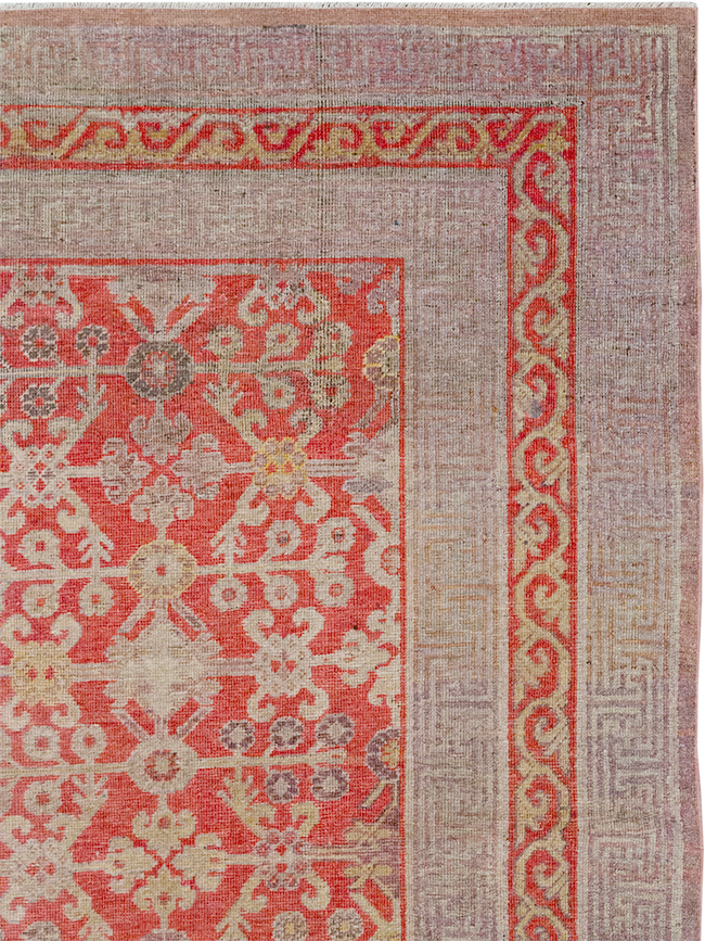 Antique East Turkestan Khotan Gallery Carpet, No.32227 - Staging