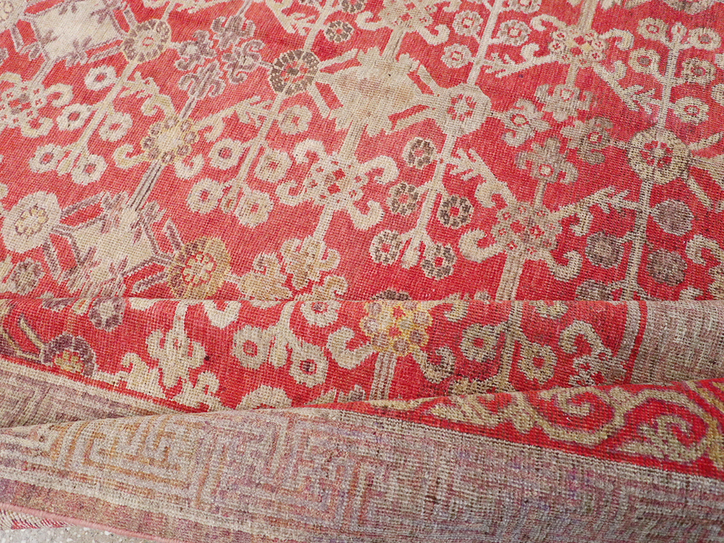 Antique East Turkestan Khotan Gallery Carpet, No.32227 - Staging