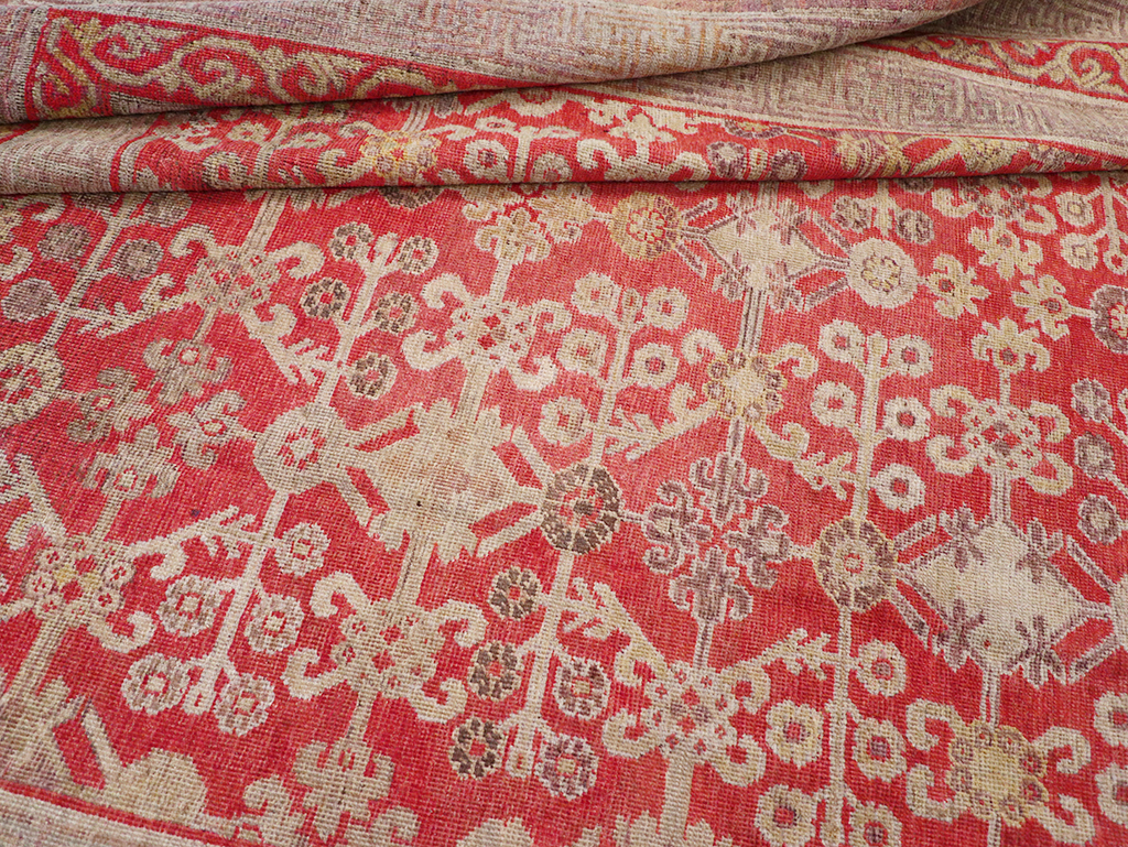 Antique East Turkestan Khotan Gallery Carpet, No.32227 - Staging