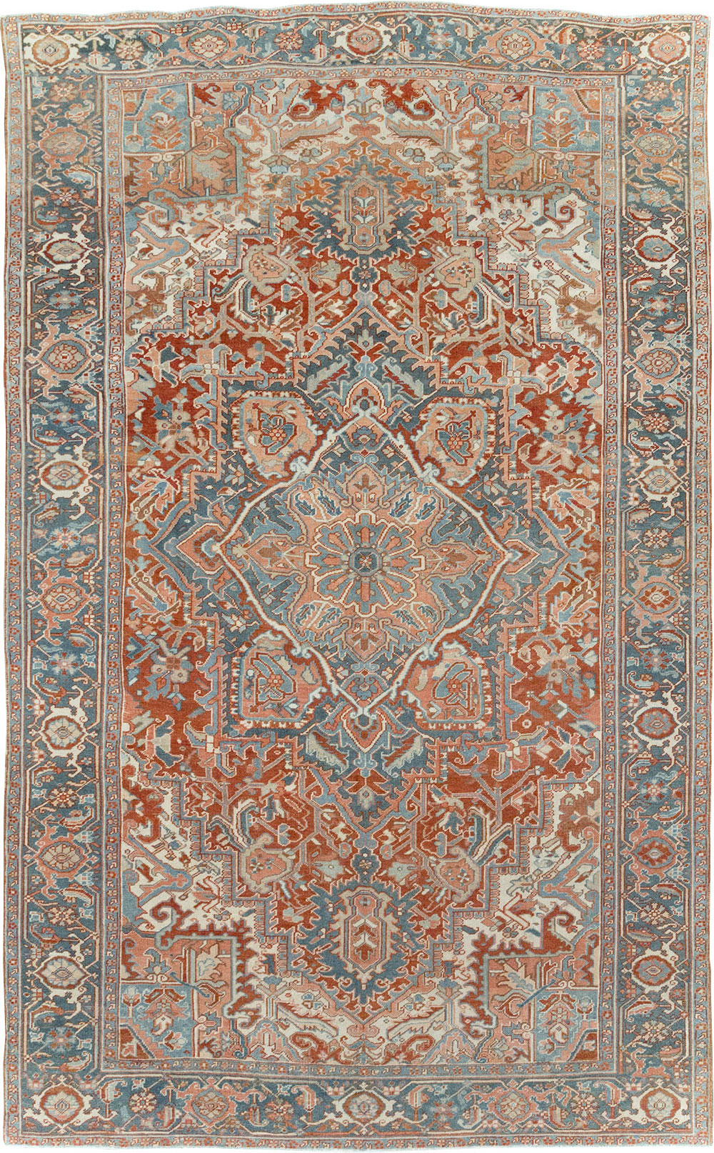 Antique Persian Heriz Room Size Carpet, No.32229 - Staging