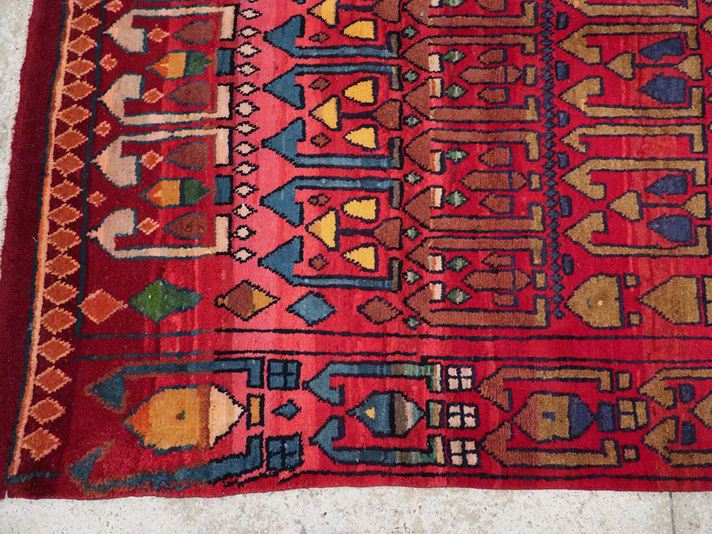 Vintage Persian Gabbeh Accent Rug, No.32232 - Staging