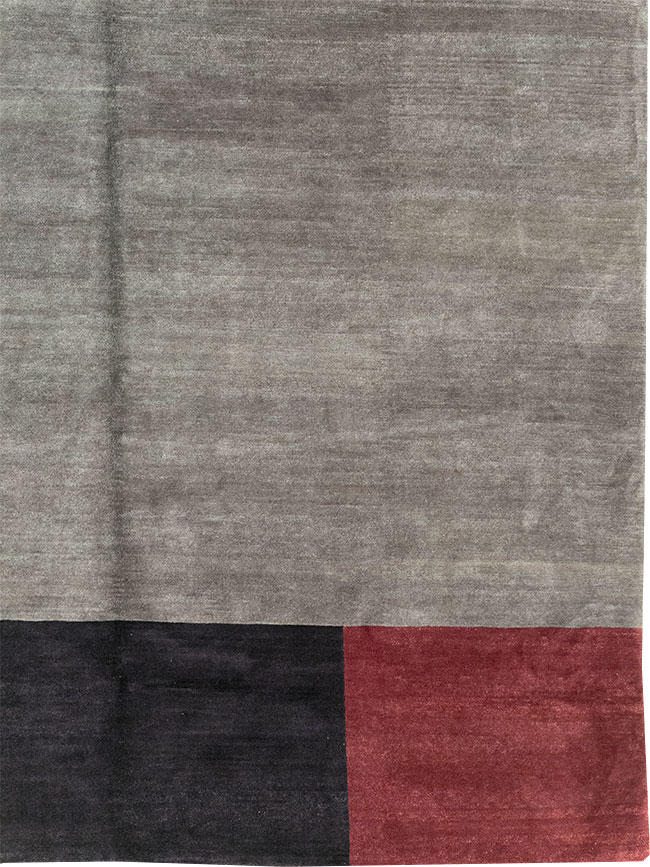 Modern Tibetan Art Deco Style Large Square Carpet, No.32241 - Staging