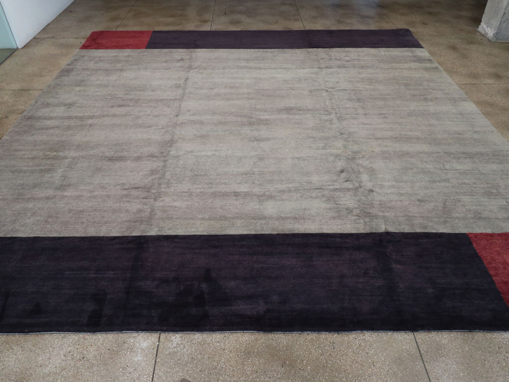 Modern Tibetan Art Deco Style Large Square Carpet, No.32241 - Staging