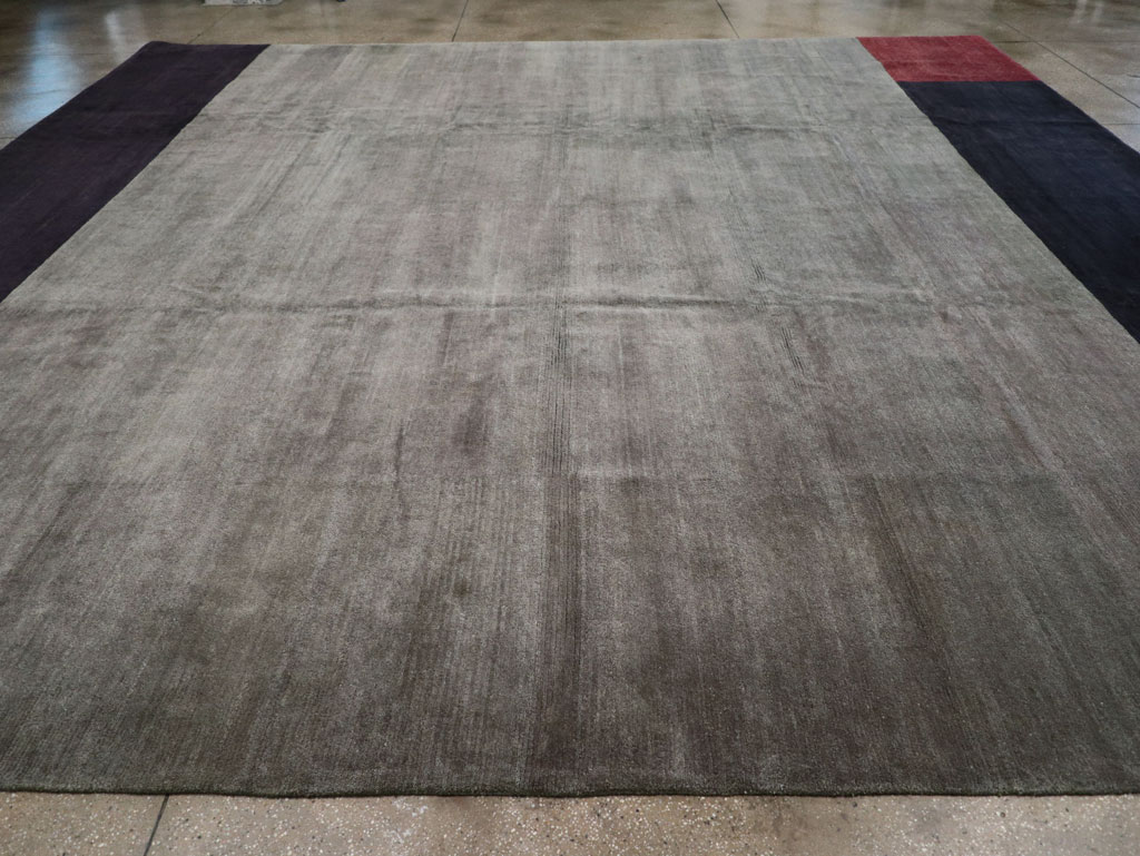 Modern Tibetan Art Deco Style Large Square Carpet, No.32241 - Staging