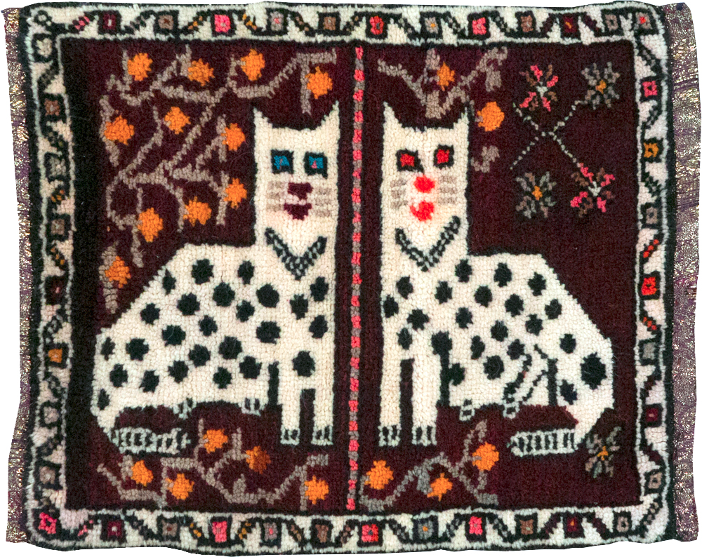 Vintage Anatolian Pictorial Rug, No.32242 - Staging