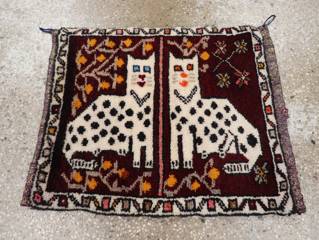 Vintage Anatolian Pictorial Rug, No.32242 - Staging