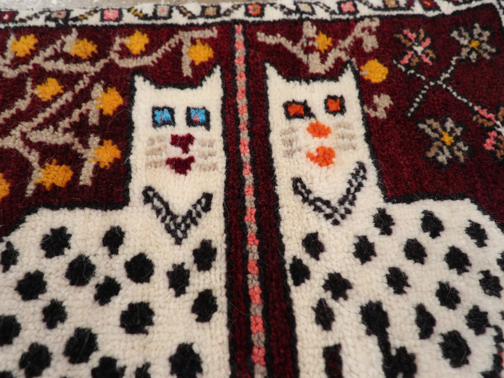 Vintage Anatolian Pictorial Rug, No.32242 - Staging