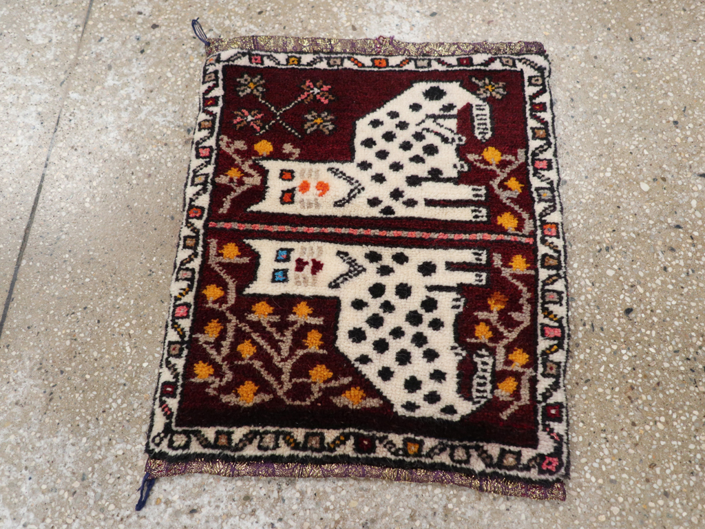 Vintage Anatolian Pictorial Rug, No.32242 - Staging