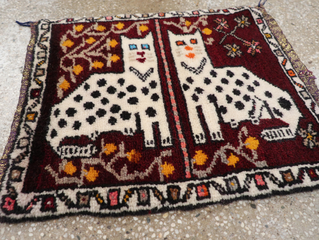 Vintage Anatolian Pictorial Rug, No.32242 - Staging