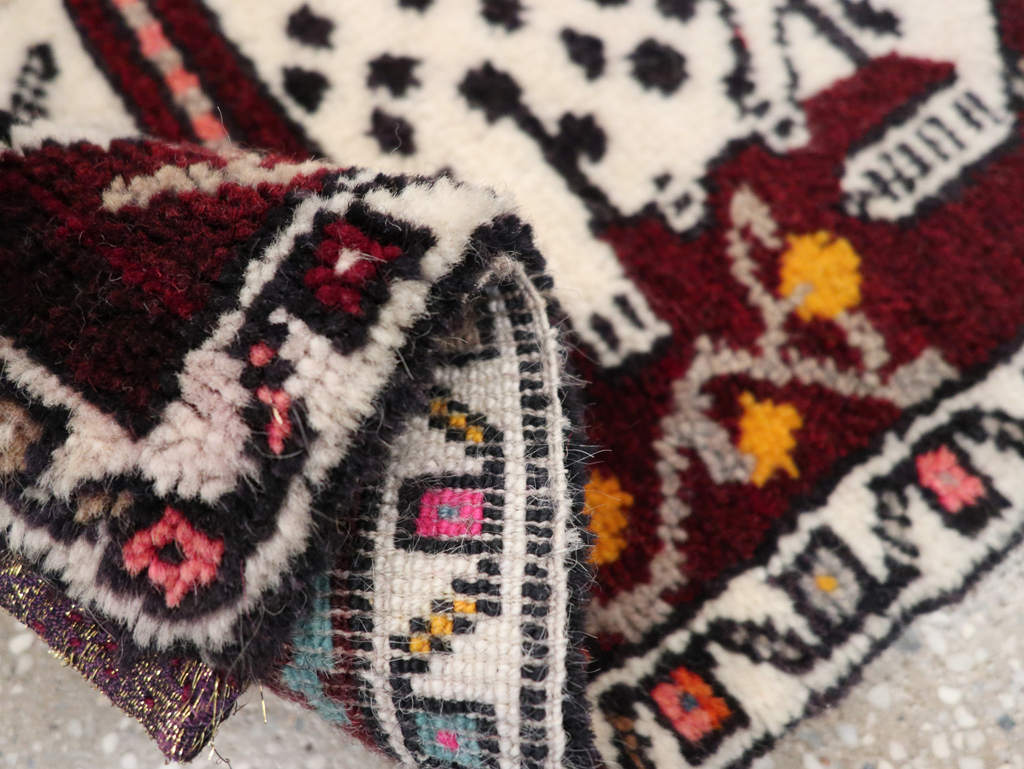 Vintage Anatolian Pictorial Rug, No.32242 - Staging