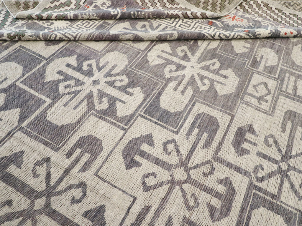 Modern East Turkestan Khotan Large Square Carpet, No.32245 - Staging