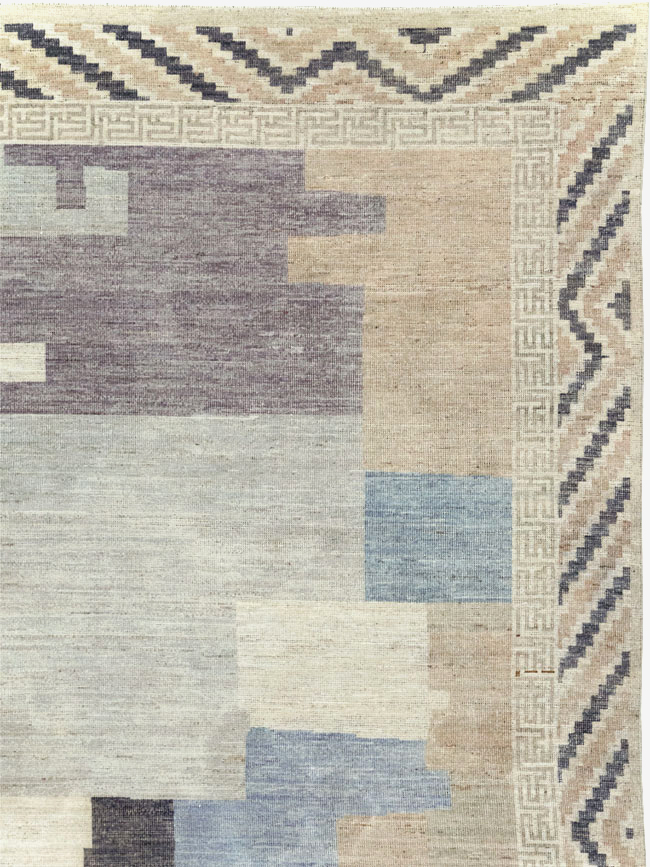 Modern East Turkestan Khotan Room Size Carpet, No.32246 - Staging