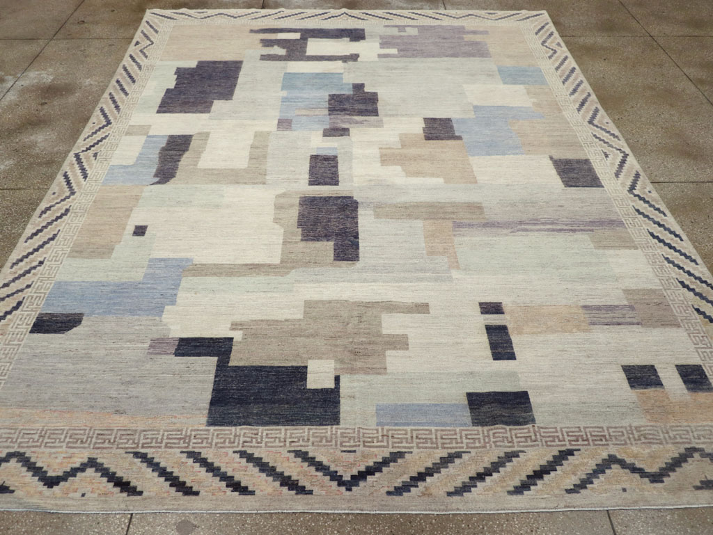 Modern East Turkestan Khotan Room Size Carpet, No.32246 - Staging