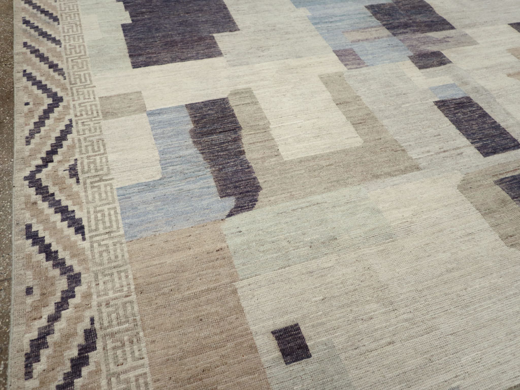 Modern East Turkestan Khotan Room Size Carpet, No.32246 - Staging