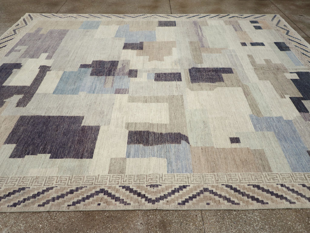 Modern East Turkestan Khotan Room Size Carpet, No.32246 - Staging