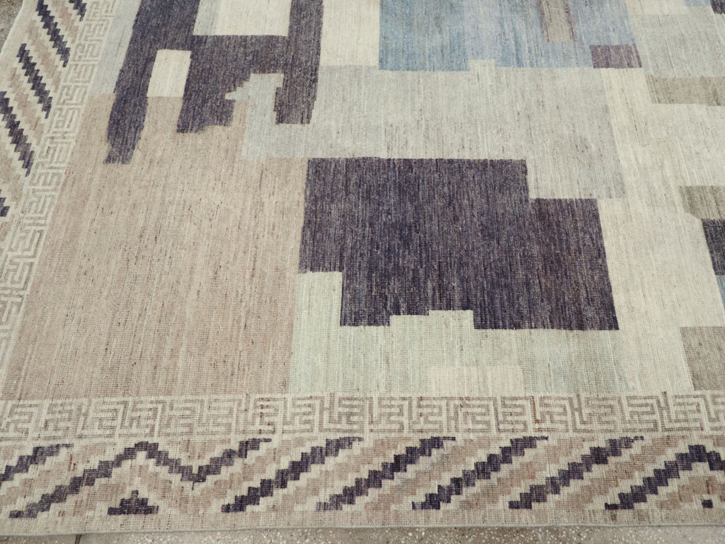 Modern East Turkestan Khotan Room Size Carpet, No.32246 - Staging