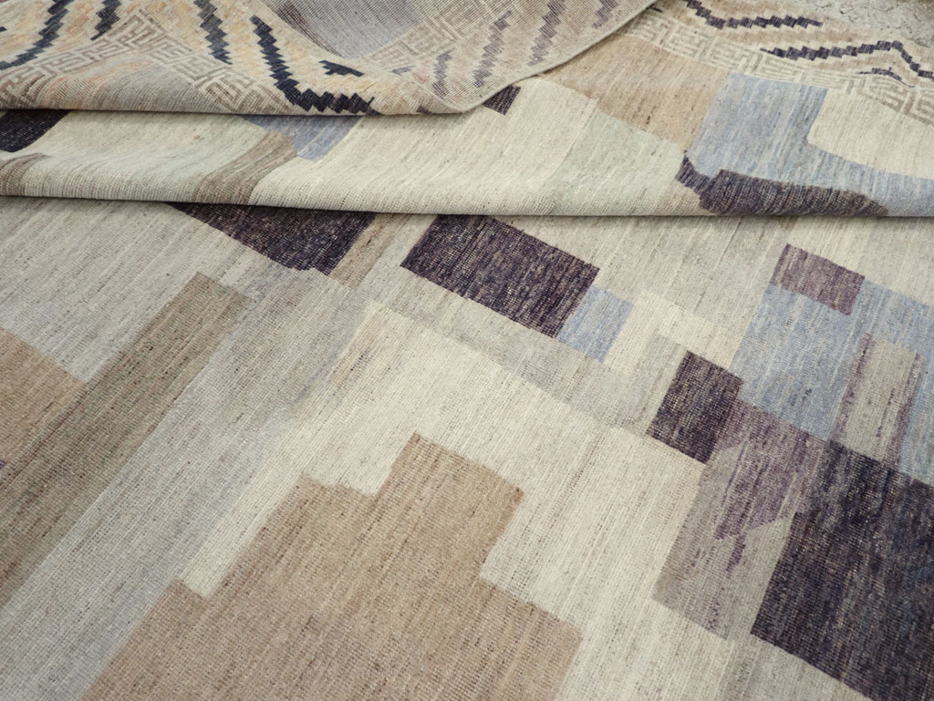 Modern East Turkestan Khotan Room Size Carpet, No.32246 - Staging