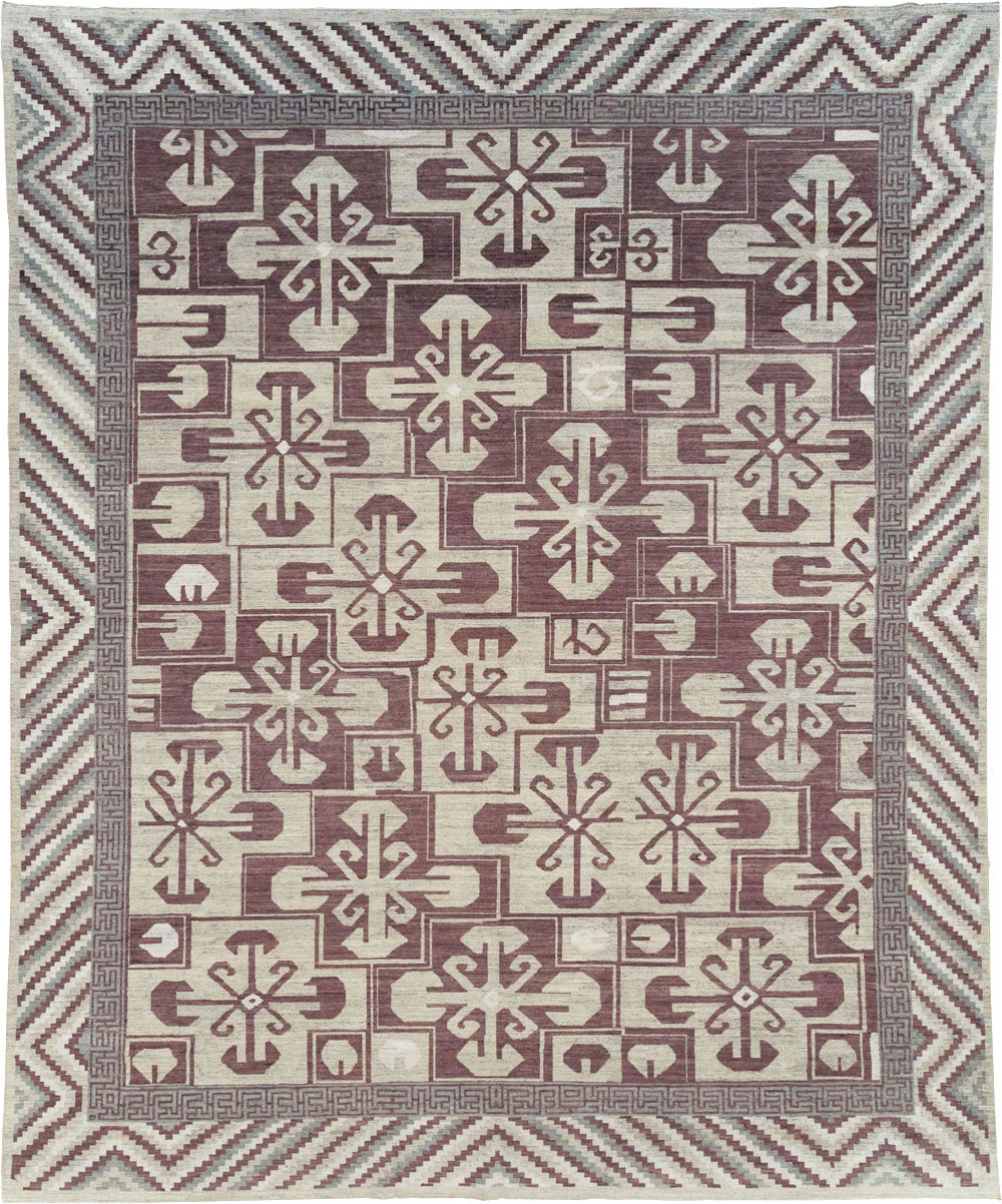 Modern East Turkestan Khotan Large Room Size Carpet, No.32250 - Staging