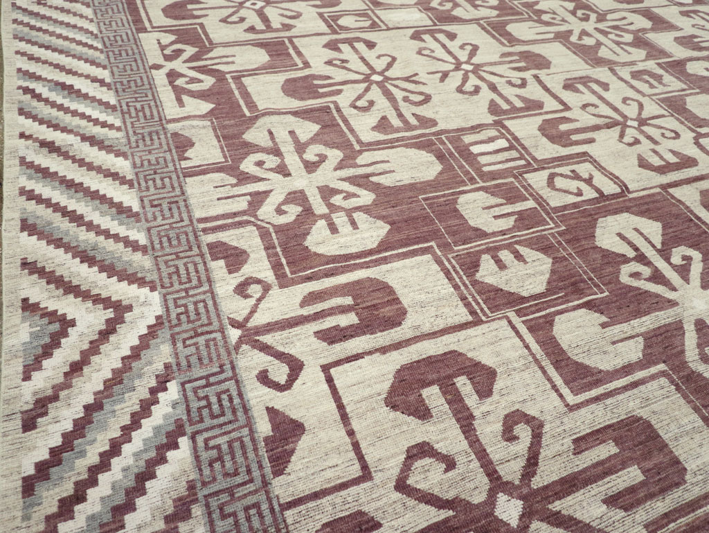 Modern East Turkestan Khotan Large Room Size Carpet, No.32250 - Staging