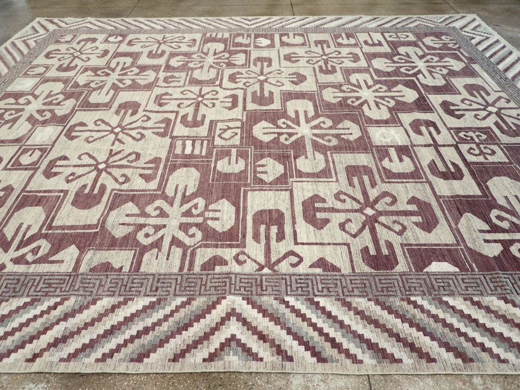 Modern East Turkestan Khotan Large Room Size Carpet, No.32250 - Staging