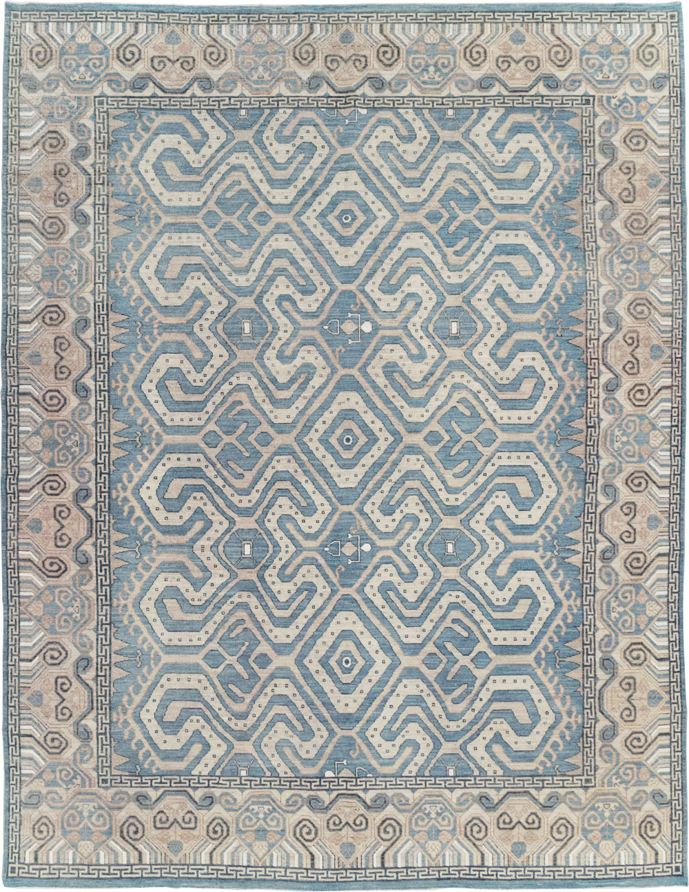 Modern East Turkestan Khotan Room Size Carpet, No.32251 - Staging