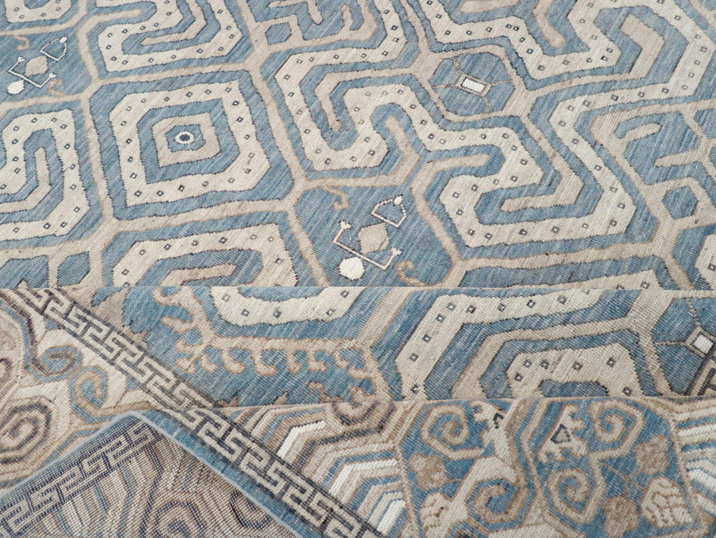 Modern East Turkestan Khotan Room Size Carpet, No.32251 - Staging