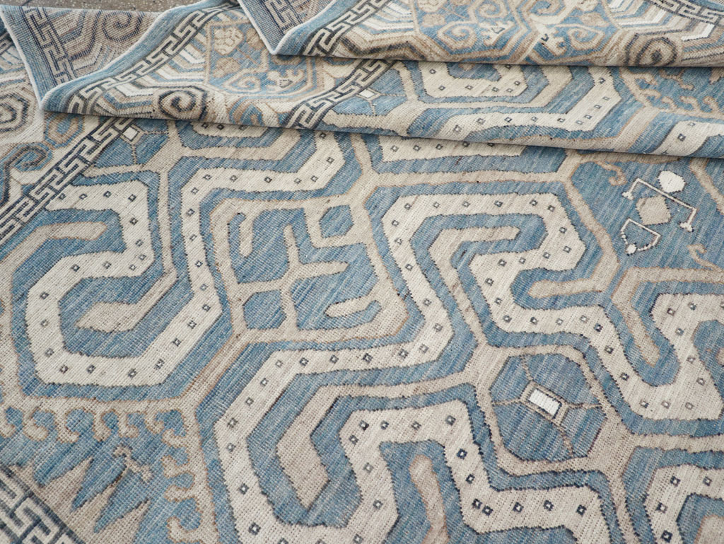 Modern East Turkestan Khotan Room Size Carpet, No.32251 - Staging