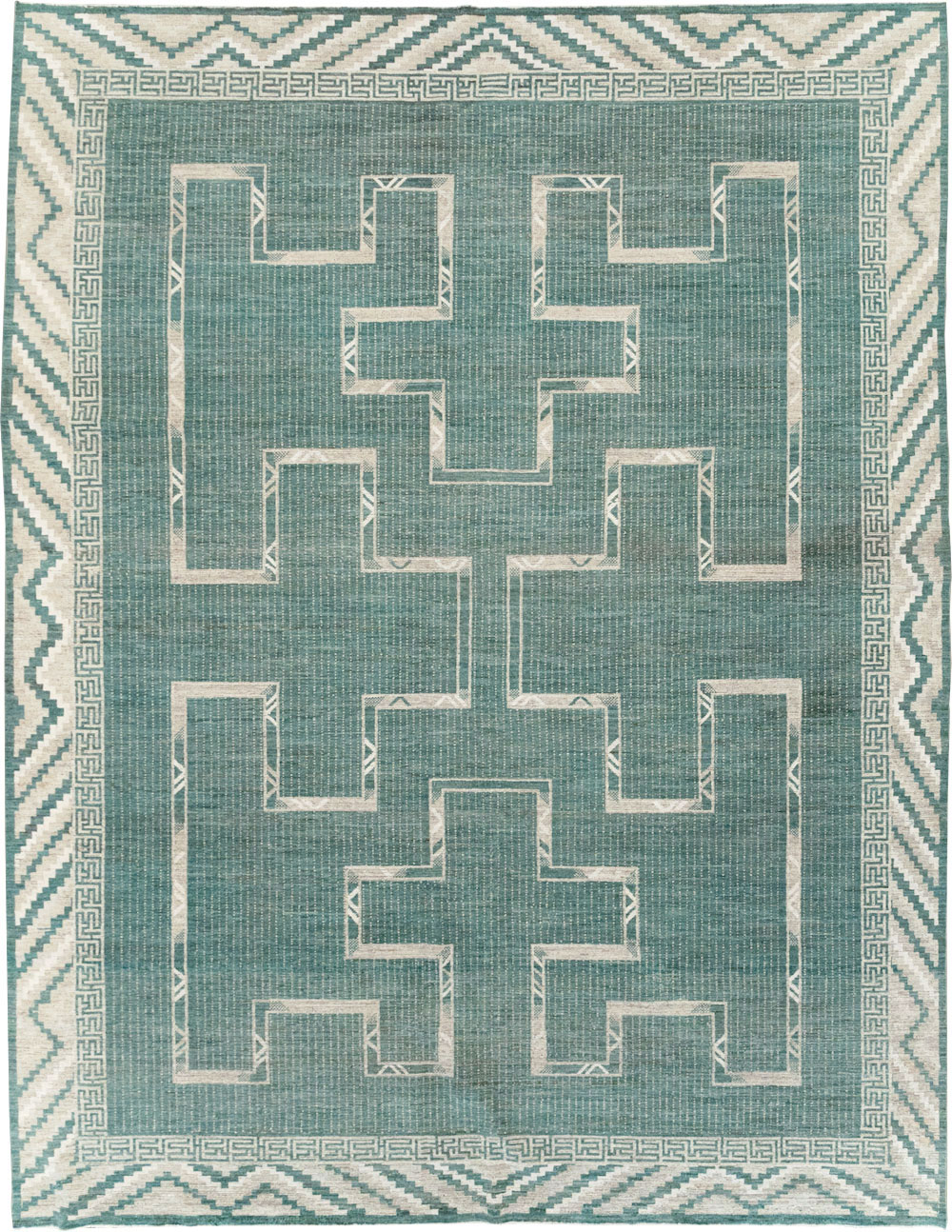 African Tuareg Inspired Modern East Turkestan Khotan Carpet, No.32252 - Staging