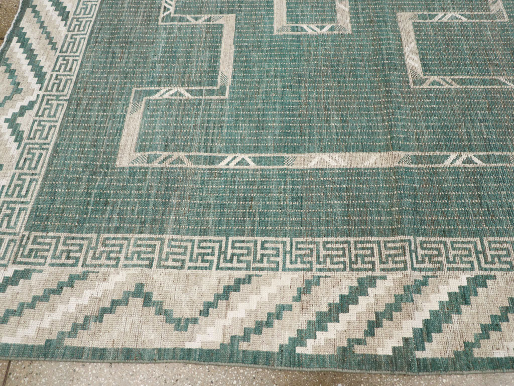 African Tuareg Inspired Modern East Turkestan Khotan Carpet, No.32252 - Staging