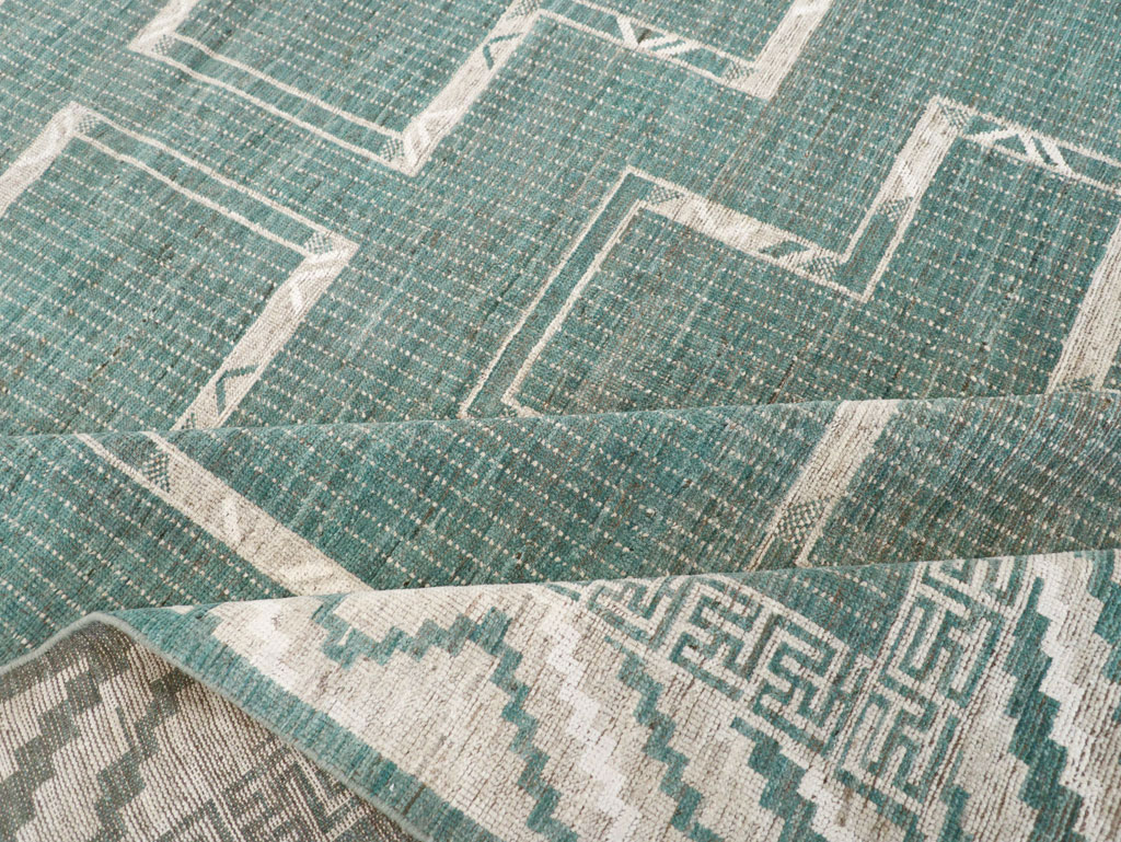 African Tuareg Inspired Modern East Turkestan Khotan Carpet, No.32252 - Staging